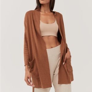 Pact - Airplane Cardigan in Saddle Heather